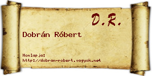 Dobrán Róbert névjegykártya